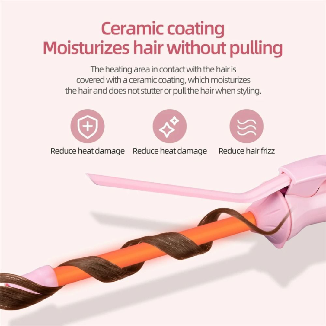 9mm Mini Hair Curling Iron Hair Curler Wand Professional Curly Tongs Ceramic