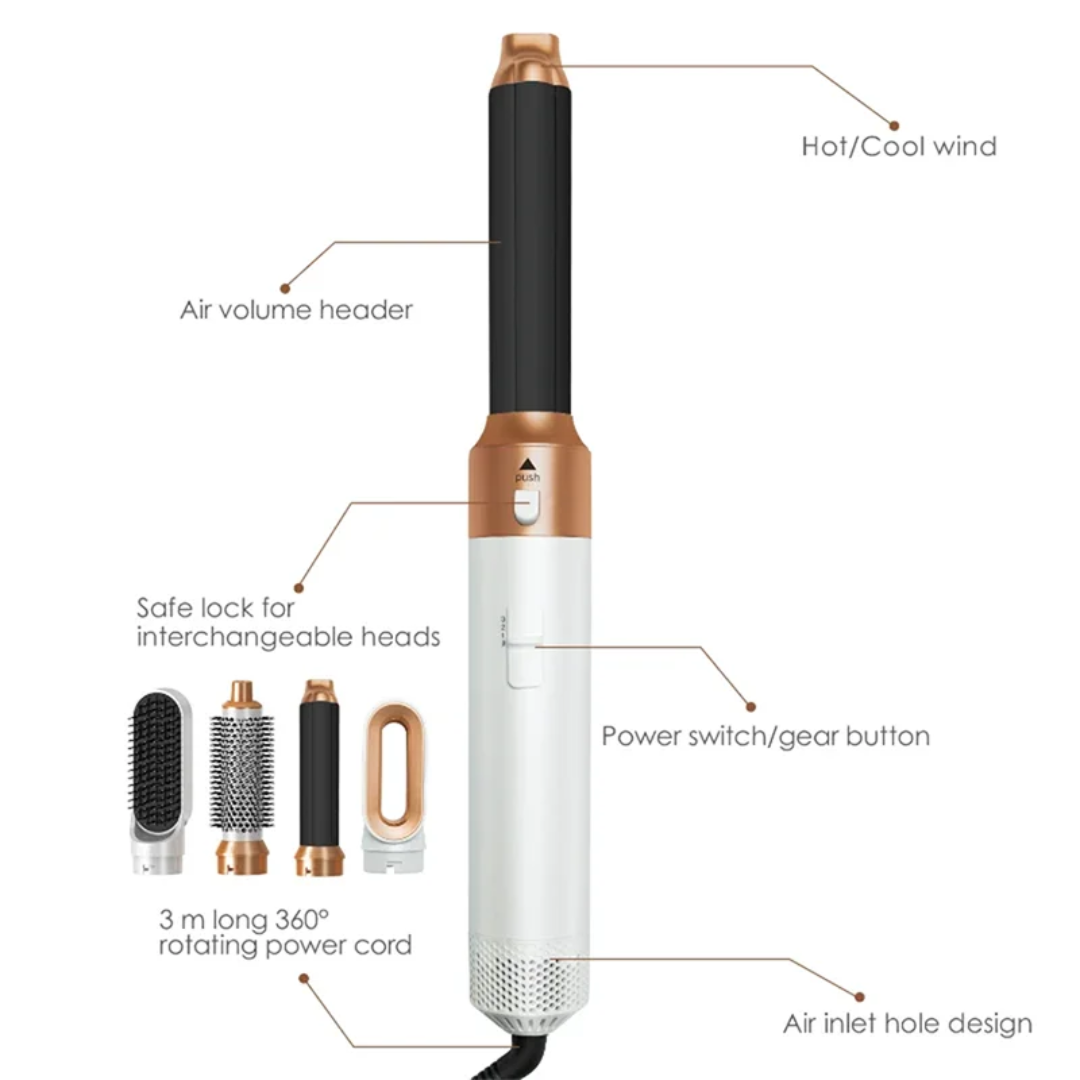5 In 1 Hair Dryer Professional High-Speed Curling lron