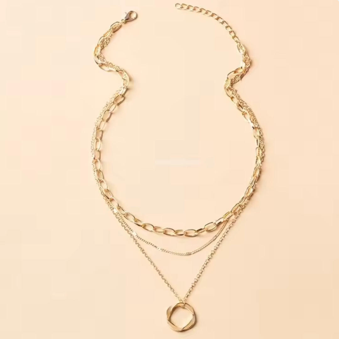 Multilayer Pendant Necklace on Neck Chain Women