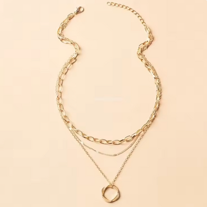 Multilayer Pendant Necklace on Neck Chain Women