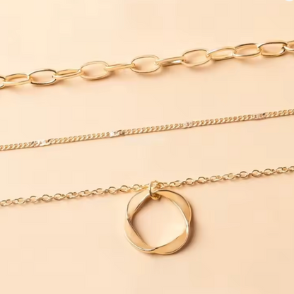 Multilayer Pendant Necklace on Neck Chain Women