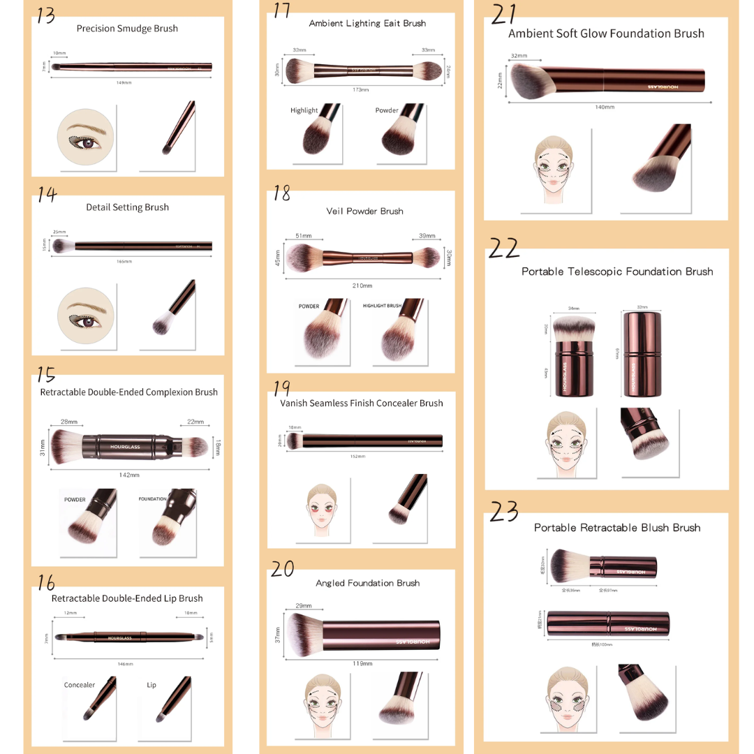 Hourglass Makeup Brush Set & Kit