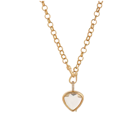 Retro Glass Photo Locket Necklace Transparent Golden Jewelry Necklace
