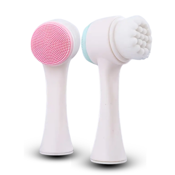 Silica gel facial brush double sided facial cleanser