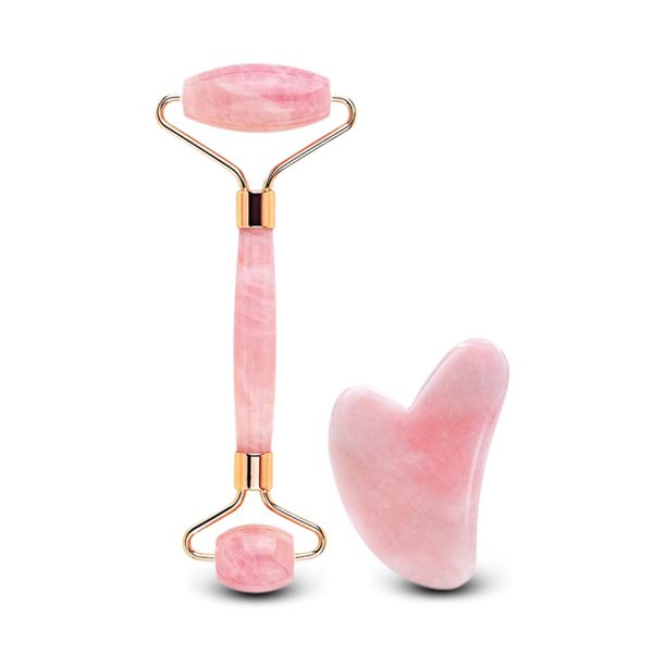 Rose quarts Gua sha for face massager skin